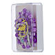 Jubiläumsrosenkranz weiße und violette Acrylperlen s4