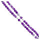 Terço Jubileu com contas acrílico branco e roxo s5