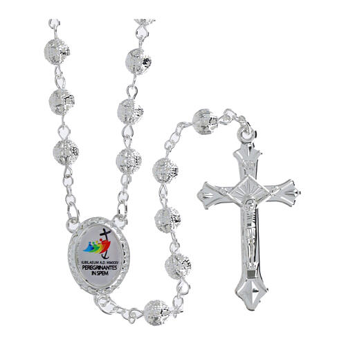 Rosario Giubileo metallo lucido 1