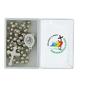 Rosario con scatola logo ufficiale Giubileo 2025 metallo 4 mm