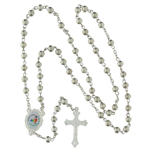 Metal rosary with box set official Jubilee 2025 logo, 4 mm 5