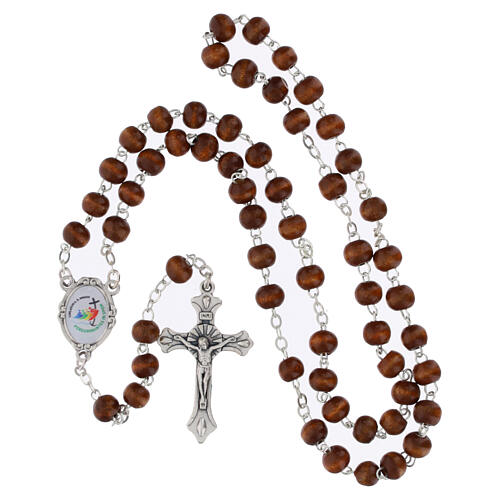 Rosenkranz mit Holzkugeln 5 mm in Schachtel und offizielles Logo des Jubiläums 2025 5