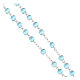 Light blue glass rosary with 0.24 in beads, case with Jubilee 2025 official logo s4