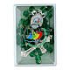 Jubilee green glass rosary with case s4