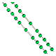Jubilee green glass rosary with case s5