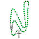 Jubilee green glass rosary with case s7