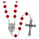 Red rosary of Jubilee 2025 Latin official logo with case, 0.2 in beads s1