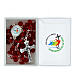 Rosario rosso logo ufficiale Giubileo 2025 latino con scatola 5mm s2