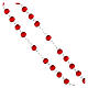 Rosario rosso logo ufficiale Giubileo 2025 latino con scatola 5mm s4