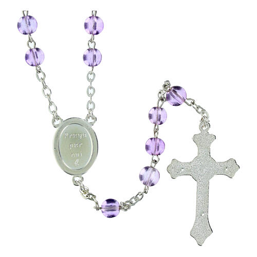 Jubilee Purple Glass Rosary with Box 3