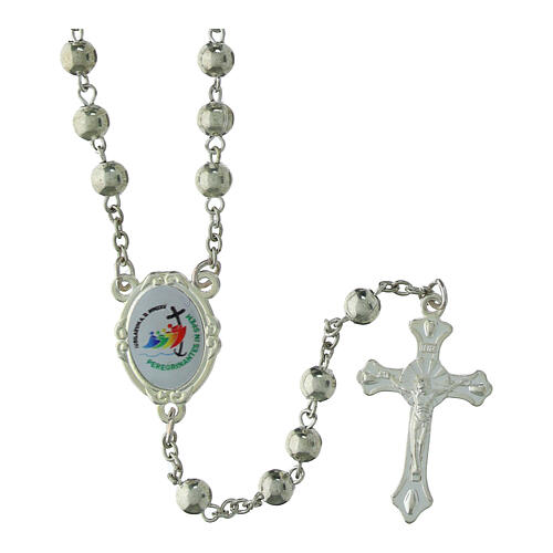 Jubiläumsrosenkranz aus Metall 4 mm und Schachtel mit offiziellem Logo 2025 1