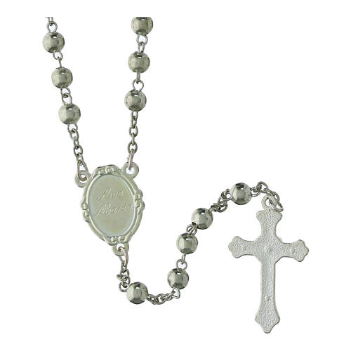 Metal Rosary with 4 mm Beads and Jubilee 2025 Logo Box 4