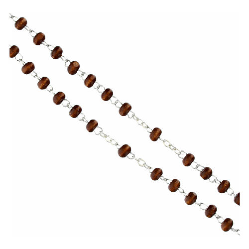 Wooden rosary necklace with box official Jubilee 2025 logo, 5 mm beads 6