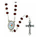 Wooden rosary necklace with box official Jubilee 2025 logo, 5 mm beads s1