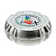 Light blue glass rosary with 0.16 in beads in a case with official Jubilee 2025 logo s5