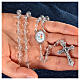 White glass rosary with rosary case, 0.2 in beads and Jubilee 2025 official logo s2