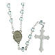 White glass rosary with rosary case, 0.2 in beads and Jubilee 2025 official logo s4