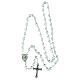 White glass rosary with rosary case, 0.2 in beads and Jubilee 2025 official logo s8