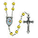 Jubilee amber-coloured glass rosary with case s1