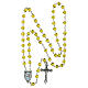Jubilee amber-coloured glass rosary with case s7