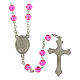Official Jubilee 2025 pink glass rosary with box 4 mm s3