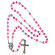 Official Jubilee 2025 pink glass rosary with box 4 mm s7