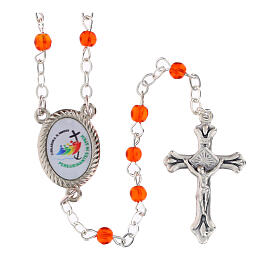 Boîte Jubilé 2025 avec chapelet orange 4mm