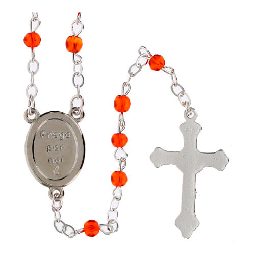 Boîte Jubilé 2025 avec chapelet orange 4mm 3