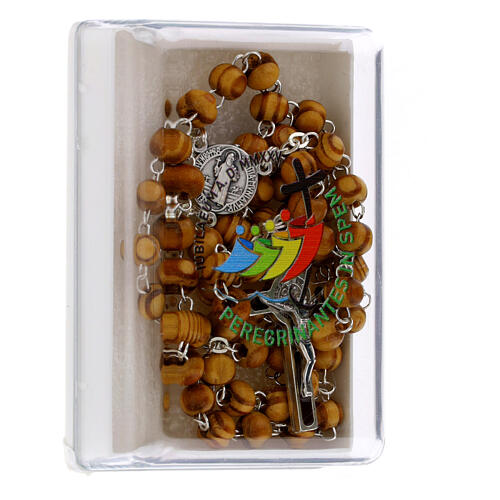 Wood rosary with 0.2 in beads and 2025 Jubilee box 2