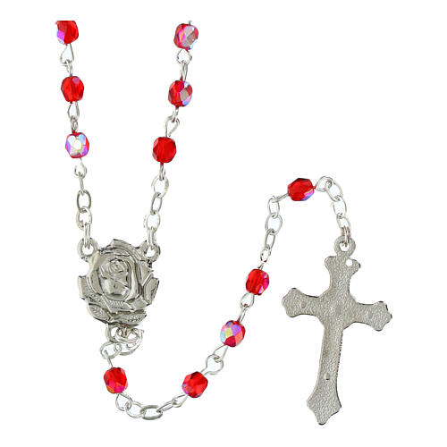 Roter Rosenkranz Carlo Acutis mit Etui 4 mm 3