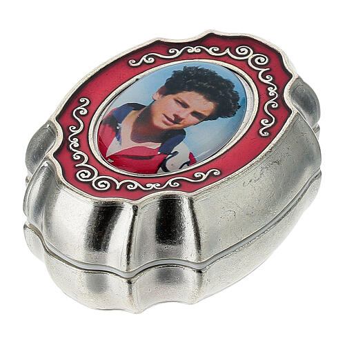 Roter Rosenkranz Carlo Acutis mit Etui 4 mm 4