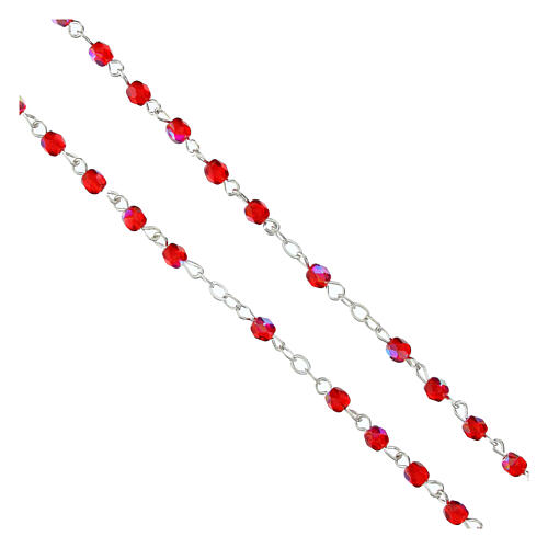 Roter Rosenkranz Carlo Acutis mit Etui 4 mm 5