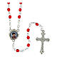 Roter Rosenkranz Carlo Acutis mit Etui 4 mm s1