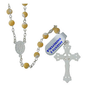 6 mm Mother-of-Pearl Beads 925 Silver Rosary