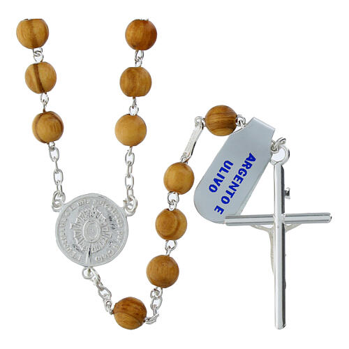Carlo Acutis 925 Silver Rosary Olive Wood Beads, 5 mm 2