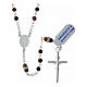 Rosario argento 925 grani occhio di tigre 4 mm pater strass s2