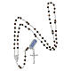 Rosario argento 925 grani occhio di tigre 4 mm pater strass s4