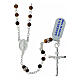 925 Silver Rosary with 4mm Tiger Eye Beads and Strass Pater s1