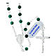 Rosario argento 925 grani malachite 4 mm s1