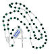 Rosario argento 925 grani malachite 4 mm s4