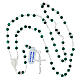 925 Silver Rosary with 4mm Malachite Beads and Strass Pater s4