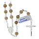 Rosario argento 925 grani legno mogano 5 mm s1