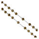 Rosario argento 925 grani legno mogano 5 mm s3
