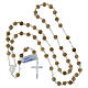 Rosario argento 925 grani legno mogano 5 mm s4