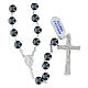 925 Silver Rosary Hematite Beads 8mm s1