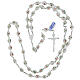 Rosario argento 925 grani ovali bianchi perla lume 1x0,5 cm s4