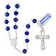 925 Silver Rosary with 6mm Blue Lume Pearl Beads s1