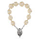 Decina Madonna di Fatima grani rose effetto perle 22mm s2