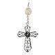 Decina Madonna di Fatima grani rose effetto perle 22mm s3