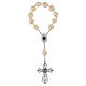 Decina Madonna di Fatima grani rose effetto perle 22mm s4